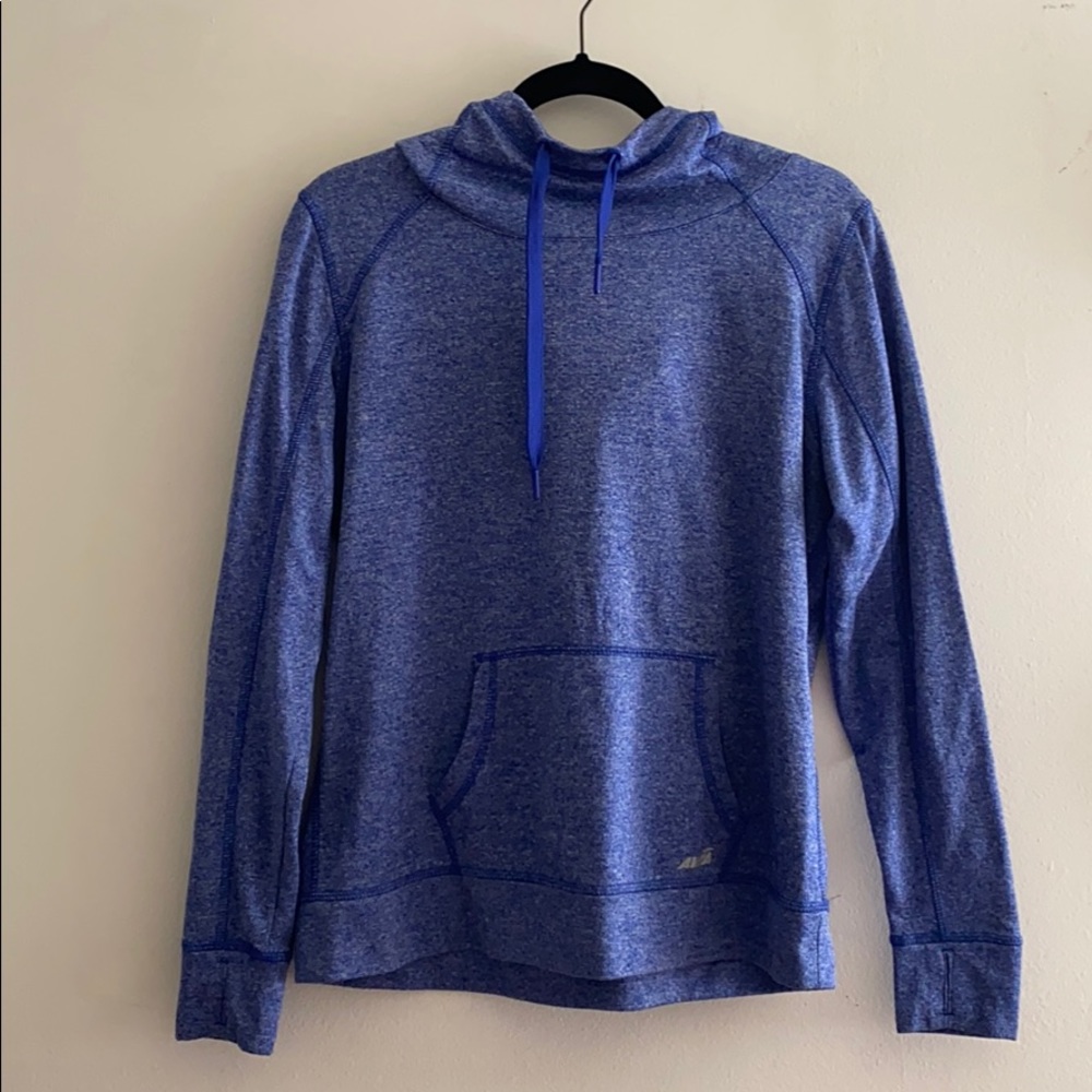Blue speckled sweatshirt
